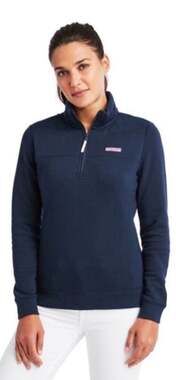 Vineyard Vines Shep Shirt Quarter-Zip Pullover Navy Blue Medium